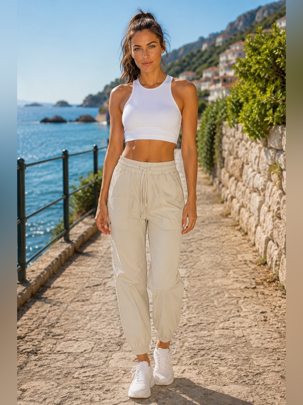 🧘♀️ Apana Women’s Cargo Joggers Pants – Size Large 🧘♀️